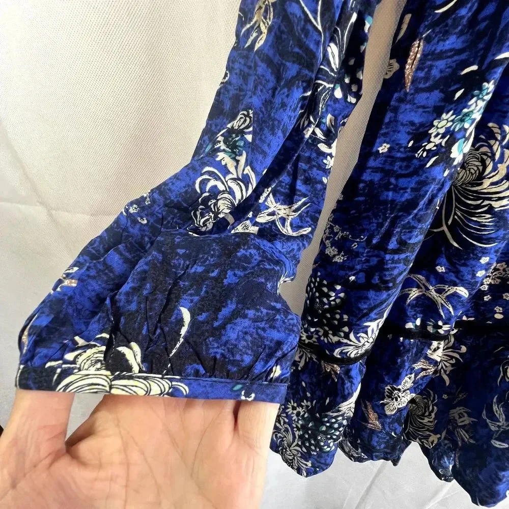 Jaase Moonlight Blue Jessie Short Floral Dress‎ Size Small - Picture 7 of 13